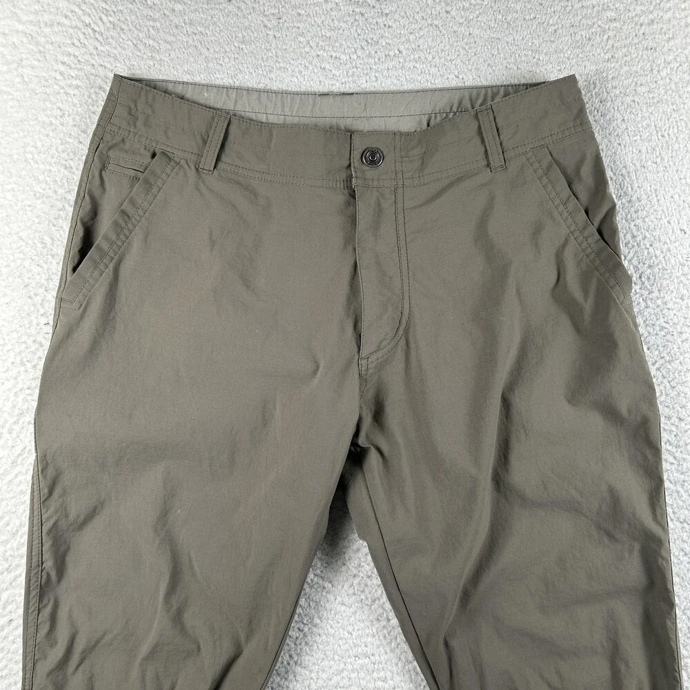 Kuhl Pants Mens 35x29 Slax Stretch Lightweight Hiking Outdoor Zip Pocket Khakis